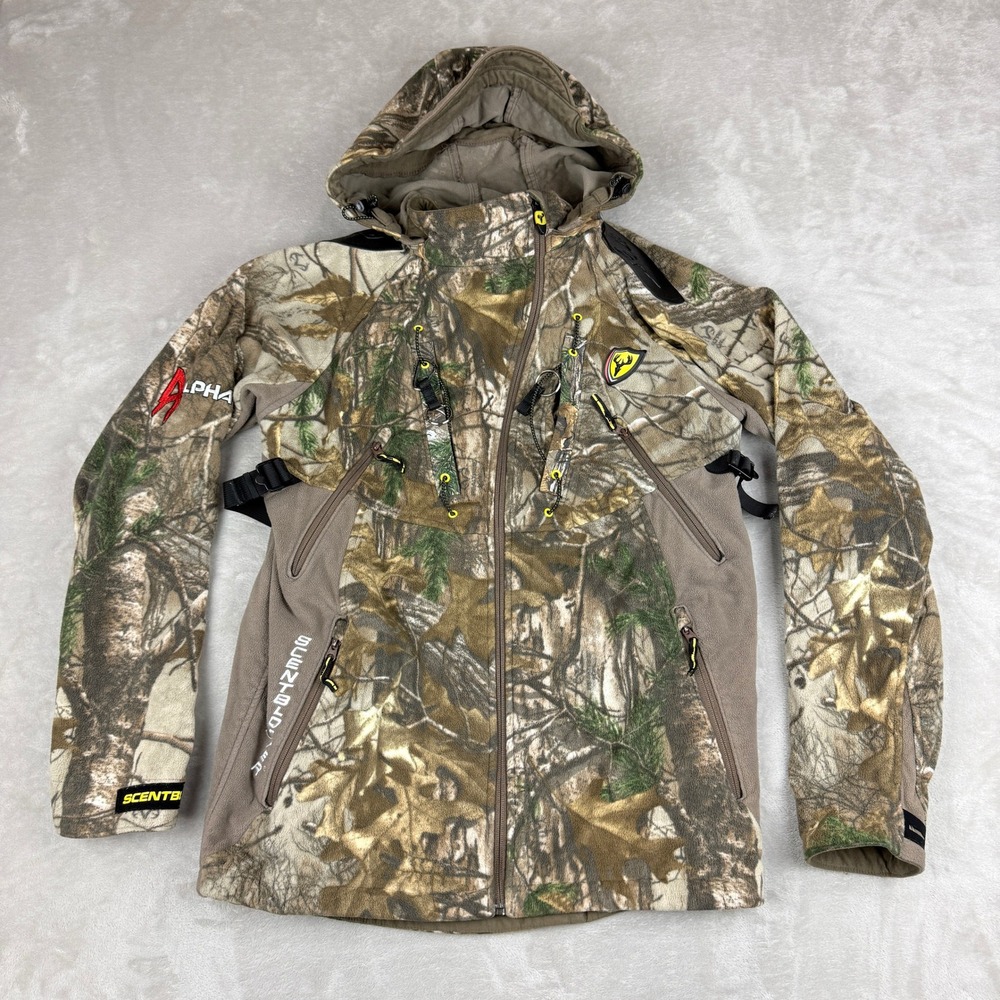 Scent Blocker Bone Collector Alpha Jacket Trinity Mens M Camo Hunting Hooded